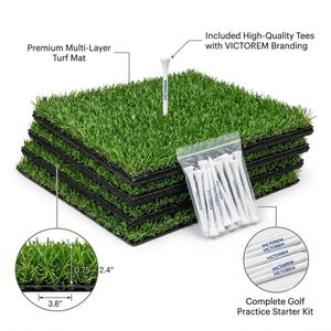 Artificial Grass Tiles Interlocking Turf Squares Deck 9 Pack -12"x12" Indoor Outdoor Faux Grass Rug with Drainage Holes-Fake Grass Tiles Self-draining for Garden Lawn Landscape Balcony Decoration