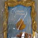 Geelin 1 Pcs Bow Gold Picture Frame Vintage Antique Baroque Ornate Resin Rectangle Oval Retro Photo Frame with Glass Front Bowknot for Home Wedding Tabletop and Wall Hanging Decor (4" X 6")