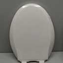 Elongated Toilet Seat Soft-Closing | Universal Fit for Standard Toilets | Thickened Durable PP Plastic with Quick Installation Hinge | Easy-Clean Surface (White)