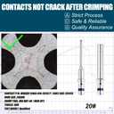 JRready ST6295 Deutsch Solid Contact, Deutsch Solid Pin Size 20, Closed Barrel Contacts Kit, Solid Contacts for DTM Connectors,16-22AWG,7.5A,Purple Stripe,50 Pairs