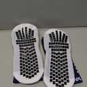 Lux Dual Grip Socks - Soccer Grip Socks for Men and Women. GripArray Performance & Comfort (Large, Navy Blue)