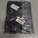 iCreek Women's Rain Jacket Long Raincoat Packable Hooded Waterproof Windproof Plaid Lined Trench Coat Lightweight for Outdoor (Black, L)