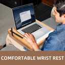 Portable Lap Desk with Phone Holder and Device Ledge and Clips for Book Reading Stand - Fits up to 15.6 Inch Laptops