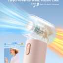 WSKEN Mini Handheld Portable Fan - Small Pocket Powerful Turbo Fan Personal Rechargeable Battery Operated USB Charger, 5 Speeds Summer Travel Essentials Gifts for Women/Men/Working/Outdoor,Pink