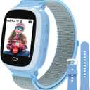 PTHTECHUS 4G Kids Smart Watch with SIM Card, Kids GPS Watch with Video Call Voice Chat WiFi/GPS/Call SOS Chat Bluetooth Camera Music Alarm Clock, Wrist Watch for 5-12 Girls Boys