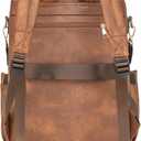 Dora & Liz Laptop Backpack for Women, Leather Travel Backpack with 15.6 Inch Laptop Compartment, College Work Computer Bag