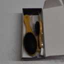 Wet Dry Hair Brush and Comb Set-Natural Bamboo Bristles Boar Detangler Hairbrush for Long Short Thick Thin Curly Straight Wavy, Paddle Brush for Men Women Kids (4 pcs)