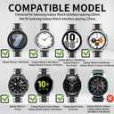 GOLDTOLUCK Stainless Steel Band Compatible with Samsung Galaxy Watch 8 7 6 5 4 Classic FE Pro 40mm 44mm 46mm 43mm 47mm 45mm 42mm 20mm Men Women Milanese Replacement Metal Elegant Casual (Black/Silver)