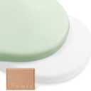 PurComfy Supersoft Fitted Bassinet Sheets, Premium Bamboo Viscose Cradle Sheets, Streachy Hypoallergenic Breathable Moses Basket Oval Rectangle Pad/Mattress Universal Fit for Halo, Dream on Me, 2-Pack (Cream & Sage)
