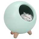 Yosoo Cat Pet House Night Light, Cute Cat USB Charging LED Night Lamp, Bedroom Lighting Atmosphere(Green)