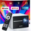 [850ANSI/Built in Apps] Portable Mini Projector with WiFi and Bluetooth, Kogata Outdoor Movie Proyector, Electric Focus/4P Keystone/HDR10, 1080P HD Projector for Bedroom Home Theater
