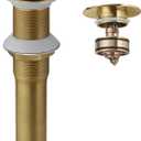 BWE Antique Pop-Up Drain Assembly with Strainer for Bathroom Vessel Vanity Faucet Bathroom Vessel Sink Drain Stopper Without Overflow Sink One-Piece