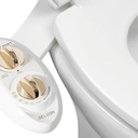 LUXE Bidet NEO 120 - Single Nozzle, Self-Cleaning, Non-Electric Bidet Attachment for Toilet Seat, Adjustable Water Pressure, Rear Wash (Gold)