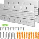 Uniclife 2 Pairs 12 Inch French Cleat Hanger 80 lbs Load Heavy Duty French Cleat Picture Hanger Aluminum Alloy Mirror Hanging Hardware Wall Mounting Bracket Interlocking Z Bar Clip with Bubble Level