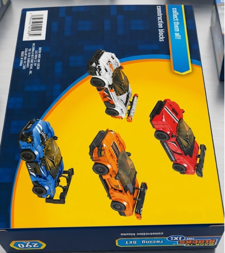 Make-It Blocks Racing Car 298 pc Set Compatible Fits All