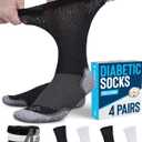 Doctor's Select Diabetic Socks for Men and Women - Non-Binding Neuropathy Socks for Diabetics Men | Non Grip & Grip Socks (Medium)