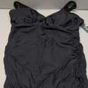 Blooming Jelly Women One Piece Swim Dress Tummy Control Swimsuits Slimming Mesh Sheer Sarong Wraps Bathing Suit (XX-Large, Black)