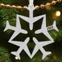 2 x Airplane Ornament - Pilot Gifts for Men - Airplane Ornaments for Christmas Tree, Plane Aviation Ornaments - Travel Gifts for Travelers, Travel Lovers, Flight Attendant - Acrylic Ornament 2025