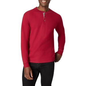 Hanes Mens T-Shirts, Men's Beefyt Henley Shirts, Men's Cotton Long Sleeve Shirts (X-Large)