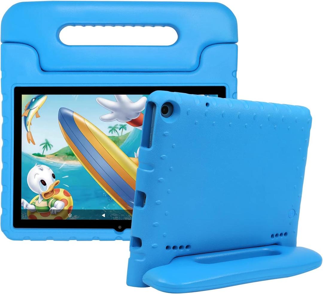 Kids Case for Onn 10.1 Tablet Gen 3 (2022 Model:100071485), with Handle EVA Foam Shockproof Washable Cover for Onn 10.1 Inch Android Tablet Gen 3 Case, for Adults, Children (Blue)