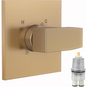 Replacement for Delta 13/14 Series Brushed Gold Shower Trim Kit with RP46074 Cartridge, Compatible with Delta R10000 Valve Shower Handle, Champagne Bronze (Valve Not Included)