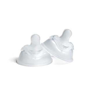 Herobility Double Anti-Colic Silicone Nipples, Baby Bottle Teats, Breast Like Shaped Nipples - Fits Herobility's & Eco Baby Bottles | Pack of 2 S