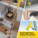 34 Foot High Ceiling Duster Kits with 7-28ft Heavy Duty Extension Pole, High Reach Duster for Cleaning,Microfiber Feather Duster,Cobweb Duster,Ceiling Fan Duster,Window Squeegee & Cleaner