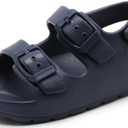 INMINPIN Toddler Boys Girls Buckle Sandals Comfort Open Toe Sandal with Adjustable Back Strap