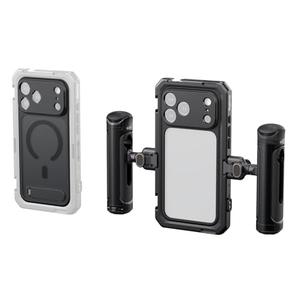 SmallRig Phone Video Cage Dual Handheld Kit for iPhone 17 Pro Max, Phone Rig with Wireless Quick Release Side Handle, 17mm T-Mount Lens Backplate for Video Recording/YouTube/Live Streaming/Vlog - 5541