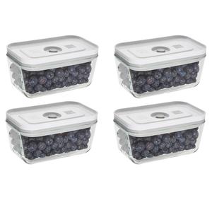 ZWILLING Fresh & Save 4-pc Small Glass Vacuum Sealer Food Storage Containers with Airtight Lids