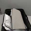 Stainless Steel Cat Litter Box with Scoop, Metal Litter Box High Sided, Cat Litter Box Enclosure, XL Extra Large High-Sided Litter Boxs (Anti-Urine Leakage, Include Scoop) (Black＆White)