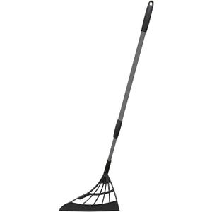 Original Broombi - All-Surface Silicone Broom, Squeegee, Pet Hair Remover - Smart Broom for Indoor Cleaning - Cleans Glass, Fine Dust, Hair, Liquids - for Smooth Floors, Rugs, Windows (Black)