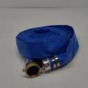 2" x 50 ft Backwash Hose for Swimming Pools, Heavy Duty PVC Lay Flat Water Discharge Hose,Durable Pool Drain Hose with Aluminum Pin Lug Fittings for Pump And Filters