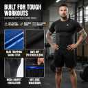 Kewlioo Sauna Shirt for Men - Heat Trapping Sweat Vest, Sauna Suit For Men, Compression Workout Sweat Suit for Gym, Workouts, M