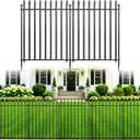 5 Panels No Dig Decorative Garden Fence, 32in(H)11ft(L) Heavy-Duty Rustproof Metal Panels, Outdoor Dog Barrier for Yard & Patio, Landscape, Border| Portable Temporary Fencing