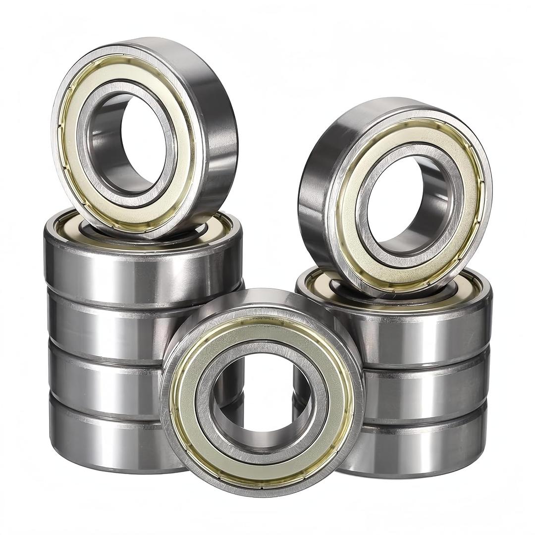 DEEG 10 PCS 6205ZZ C3 Deep Groove Ball Bearings, ID 25mm x OD 52mm x Width 15mm Double Metal Shielded Ball Bearing Chrome Steel Bearing