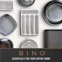 BINO | Plastic Storage Bins, Large - 2 Pack, Clear | THE SOHO COLLECTION | Pantry Organizers and Storage Containers | Fridge Organizer Bins | Kitchen Cabinet Organizer | Medicine Cabinet Bin