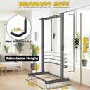 Freestanding Bike Rack with Wheels, Vertical Bike Storage Stand | Garage Bicycle Organizer Holds Up to 5 Bikes, Heavy-Duty Steel Bike Rack