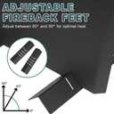 Firebacks for Fireplace-20 x 20" Stainless Steel Fireback with Feet, 1 pack