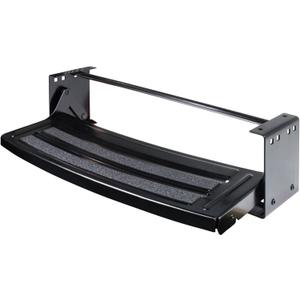 Lippert Components Radius 24" Single Manual RV Step Assembly, 300 lbs. Anti-Slip Steps, Compact One-Hand Expand or Collapse, Black Powder Coat, Travel Trailers, 5th Wheels, Campers - 432678