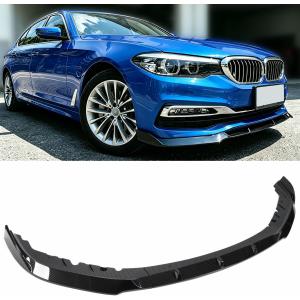 Front Lip Fits for 2017-2020 BMW G30 5 Series Base Pre-LCI, Fits for 520i 530i 530e 535i 540i, V Style Bumper Air Dam Lower Chin Spoiler Splitter, Protection Body (Carbon Fiber Pattern) - WheelX