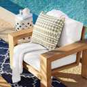 4 Pack Outdoor Water Repellent Throw Pillows 18x18 Inch with Insert, Decorative Square Patio Pillows for Home Garden Couch Balcony, Grid Weave