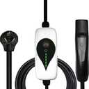 Tesla Model Y/3/S/X Portable EV Charger Level 2, 32Amp, 90-260V, 7KW, Charging Cable with NEMA 10-30 Male Plug Home Charging, Ev Charge Station Charge Gun, with Cable and Connector