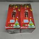 Climbing Santa with Rope, Climbing Santa Claus on Ladder Climbs Up and Down with Light Music Sound, Christmas Ornament for Xmas Tree Fireplace Home Dcor (2 pcs)