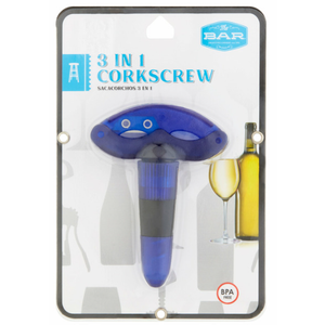 Wine Stopper Cork Screw 3 in 1 Stainless Steel