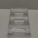 LARGER Compartment - Stackable Water Bottle Organizer Holder - for Stanley & Others' Large Tumbler - Clear Wine Rack, Cup Bottle Holder for Cabinet Home Countertop Fridge Pantry Shelf, 3 Tier Hold 9