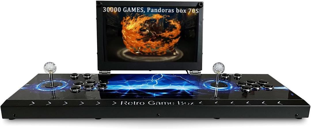 35000 in 1 Portable Arcade Game Console 14-inch HD Screen Dual Players Pandoras Box 80S,Retro Video Game Machine Search/Hide/Save/Load/Pause Games (14in-Dual Players)