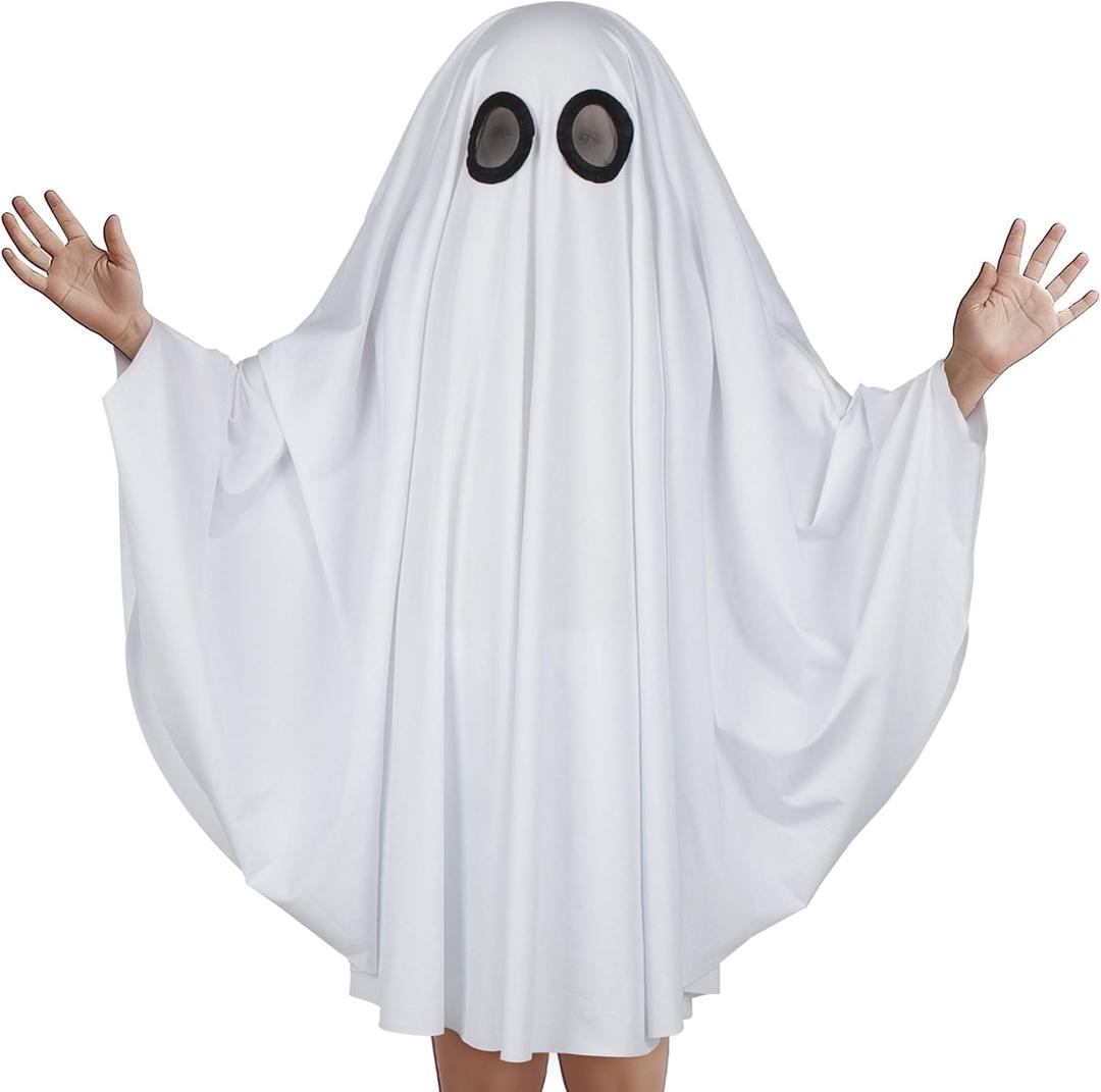 2 x HOMELEX Kid Ghost Costume Boy Spooky Gown Girl Halloween White Dress Cosplay (Medium) 2 x HOMELEX Kid Ghost Costume Boy Spooky Gown Girl Halloween White Dress Cosplay (Medium)