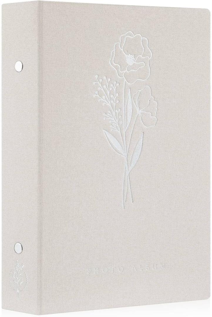Lanpn Photo Album 4x6 300 Pockets, Linen Photo Albums Holds 300 Horizontal Pictures Only Beige