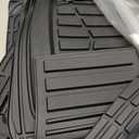 Cat ToughRide Heavy-Duty 3 Piece Rubber All Season Floor Mats for Car Truck Van SUV, Black - Premium Trim to Fit Cars Floor Mat, All Weather Deep Dish Automotive Floor Mats, Total Dirt Protection